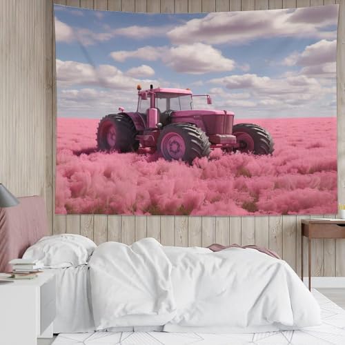 Couverture murale tracteur impression 3D en polyester doux premium 180 cm