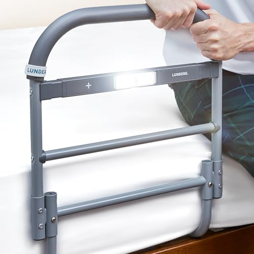 Lunderg Large Bed Assist Rail for Seniors with Motion-Activated Light