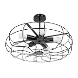 GMSLuu Vintage ventilador luz ventilador de techo luz estilo industrial antiguo ventilador eléctrico araña adecuado para sala de sol restaurante salón dormitorio tienda pasillo