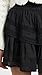 LOVESHACKFANCY Women's Ruffle Mini Skirt, Black, S