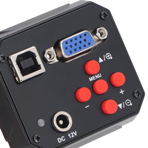 Image of Industrial Microscope Camera, 2 Million Pixels Digital Camera, Digital Video Electronic Industry Microscope with USB VGA Interface Camera for Soldering Repair Detect (US Plug)