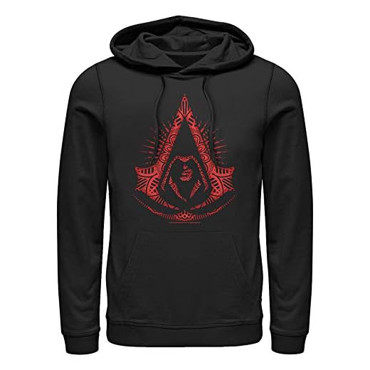 Men's Assassin's Creed Assassin's Leaf Mandala Pull Over Hoodie - Black - X Large