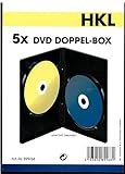  Lot de 5 Boîte HKL 5 x DVD double slim slim pour 2 DVD/CD