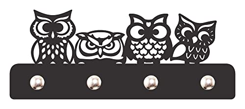 Porta Chave De Parede Decorativo Gancho Chaves Corujas Suporte