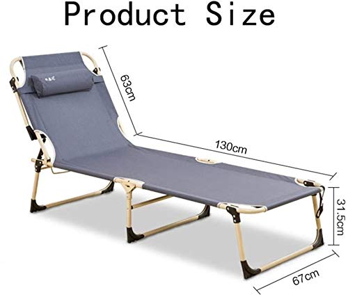 Xzgden Lightweight Bsjz Metal Sun Lounger, Folding Sunbed, Garden Chair Static Load, Rust-Resistant, With Cushion, Backrest 4 Position Adjustment 150 Kg Max (Color : Without Cushion) #TOP2