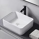 【JOMOWN限定排水セット付き】おしゃれ 洗面ボウル 小型 洗面台 洗面ボール 置き型 手洗い鉢 陶器 手洗い器 手洗いボウル 405*310*130mm（四角形）
