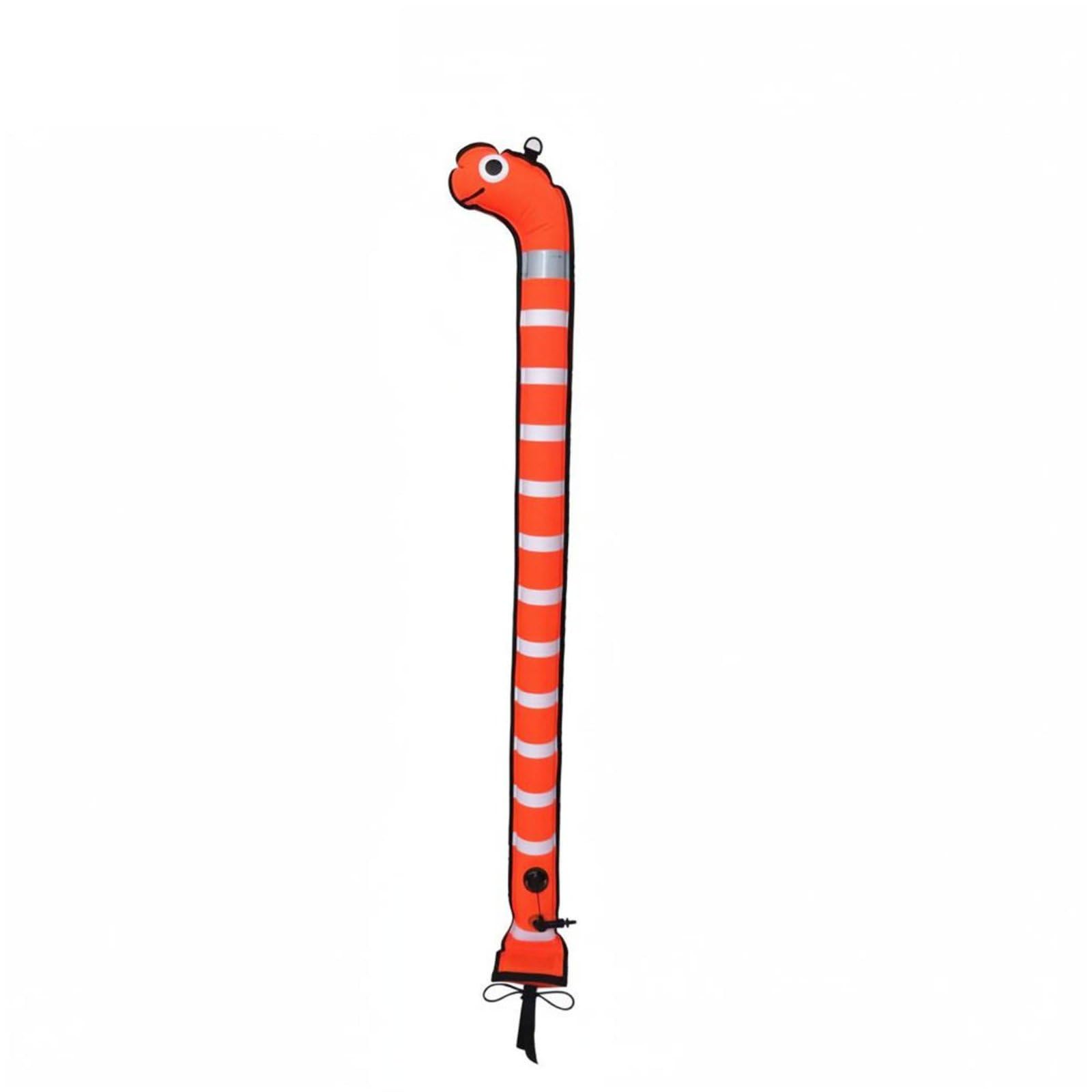 Bouée de Signalisation de Plongée Bouée de Surface Parachute de Sécurité Marqueur de Position Compact en Nylon TPU Rouleau 15cm×9.2cm Adaptée au, Orange Fluo