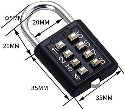 Combination Lock，Locker Lock，Locker code lock，Padlock, Combination Locker Padlock School Lock Coded 8 Digits Password Code Combination Zinc Alloy Suitcase for Luggage Travel Code Smart Code Keyed Padl