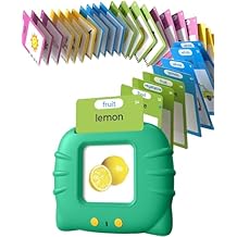 Talking Flash Cards for Toddlers 1 2 3 4 Year Olds, Montessori Language Learning with 224 Words, Pocket Speech Therapy Playthings, Childrens Sensory Educational Device, Green
