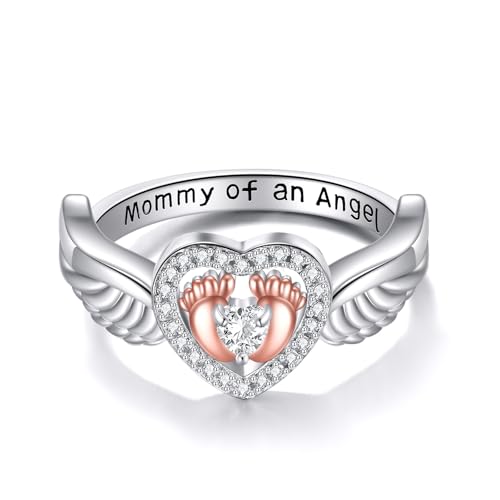 Bague ange argent 925 cadeau de soutien deuil périnatal