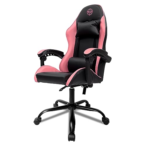 Cadeira Gamer TGT Heron, Preta e Rosa, TGT-HR-BPK01