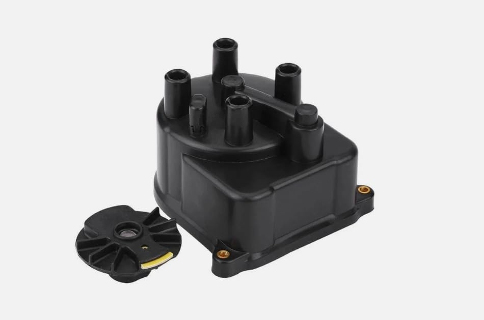 1 Set SHLPDFM Black Distributor Cap&Rotor Ignition Kit 30102-P54-006 30103P08003 Fits for Honda Accord Civic Acura