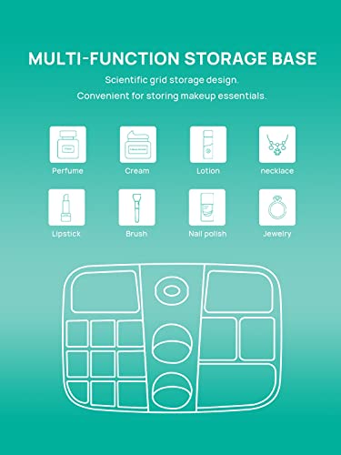 Omiro Hand Held 1X/10X Magnifying Mirror With Light, Double Sided Makeup Mirror With Storage #TOP5