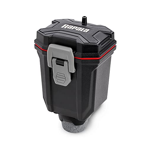 Rapala - Ossigenatore per Acquario e Vasca RCD Compact Floating Aerator - Accensione Automatica in Acqua - Diffusore d'Aria Incorporato - 2 Modalità di Ossigenazione - per Vasce per Pesci - Nero/Rosso