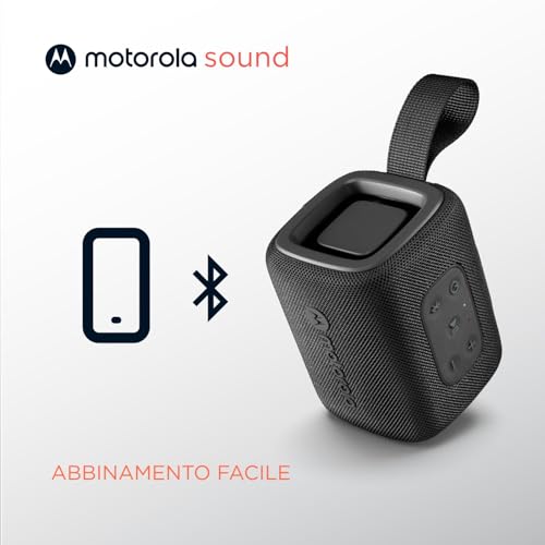 Motorola Sound - Altoparlante Rokr 300 Bluetooth 5.3 - Wireless Portatile Da 7 W - Altoparlante Compatto IP67 Impermeabile E Antipolvere - 12 Ore Di Riproduzione, Nero - 9