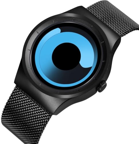 Image of VILAM Analog Unisex Watch (Blue Dial Black Colored Strap)