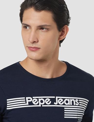 Image of Pepe Jeans Men T-Shirt|Cotton|Slim Fit