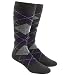 Argyle Purples Men's Cotton Blend Dress Socks