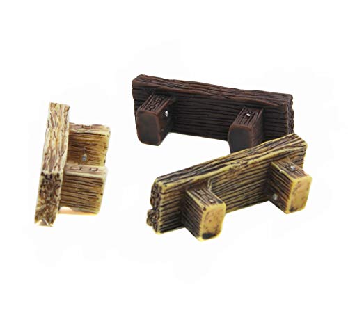 Oddier SVDVS 3Pcs Mini Resin Bench Miniature Fairy Garden Bench Dollhouse Accessories Statue Diy Decor Gift thumb #2