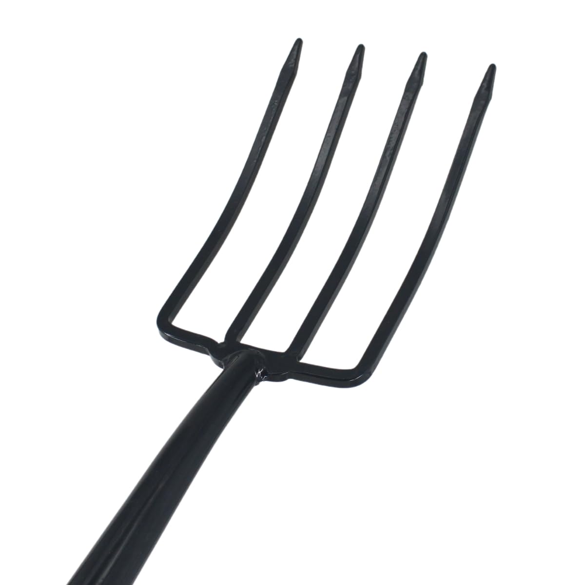 Rekord Grabegabel (Stahl, pulverbeschichtet) mit 4 Zinken, Schwanenhals und 76 cm T-Stiel aus Buchenholz, Arbeitsbreite: 18 cm, ideal zum Umgraben und um Böden aufzulockern