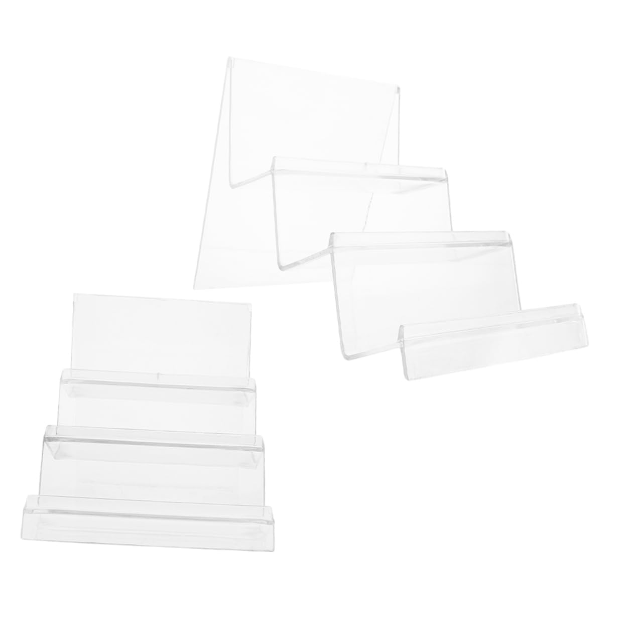 BESPORTBLE Organizzatore da Scrivania Acrilico 3 Livelli 2 Pezzi Resistente e Facile da Usare per Portafogli e Telefoni per Casa e Negozi