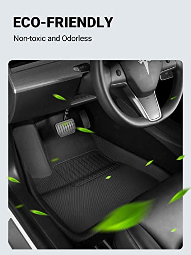 Basenor Tesla Model 3 Floor Mats 3D All-Weather Anti-Slip Waterproof Full Cover Floor Liners Set Carpet Set Compatible With Tesla Model 3 2023 2022 2021 #TOP7