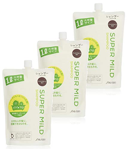 【まとめ買い】 スーパーマイルド(SUPER MiLD) シャンプー 詰替用 1L×3個 1リットル (x 3)