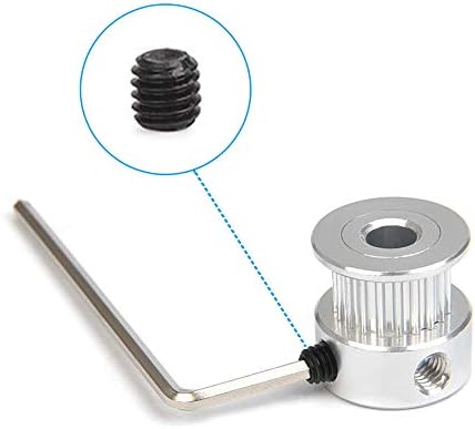 KeeYees 6 sztuk GT2 koło pasowe koło pasowe koło 20 zębów otwór 5 mm aluminium do drukarki 3D 6 mm szerokości pasek zębaty