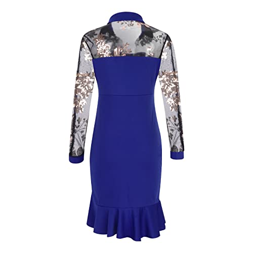 Vestido de corpete justo com manga azul real e manga Skims Dupe para outono e verão 49 GGG