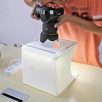 TriLine Mini Stüdyo Led Işıklı Ürün Fotoğraf Çekim Çadırı Pratik Katlanabilir - 40X40