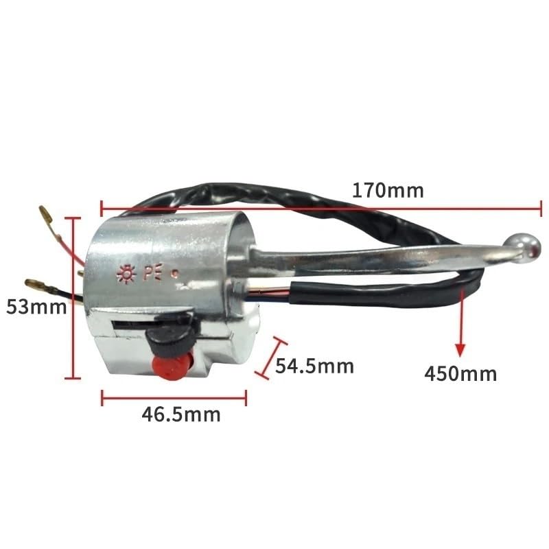 Interrupteur de guidon de moto et scooter avec commande phare et klaxon