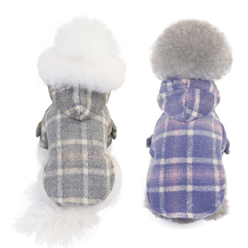 Tartan windbreaker small dog en coton isolant kaki A20