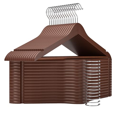 Opiniones y reviews de Ganchos de Madera para Ropa los 10 mejores. 46 StorageWorks Perchas para Ropa, Perchas de Madera Pack de 30 para Armario, Colgadores para Abrigos, Camisas, Chaquetas, Pantalones, Trajes, Color Nogal