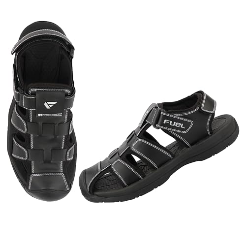 Image of FUEL Commando-1 Comfortable & Outdoor Men's Flexible Fisherman Sandals with Protective Toe Cap