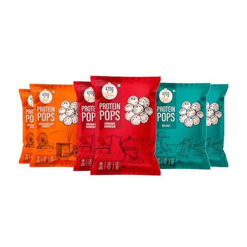 4700BC Assorted Protein Pops (Makhana), Pack of 6, 202g (Himalayan Salt Jaggery x 2, Sea Salt x 2, Hawaiian Barbeque x 2) (B0D6RTC4HZ) Amazon Price History, Amazon Price Tracker