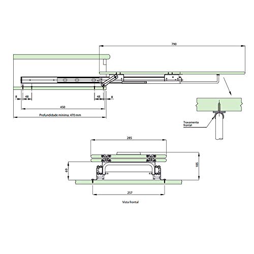 Tábua de Passar Deslizante TP 450 Branca FGVTN