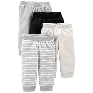 Simple Joys by Carter’s Unisex Babies’ Fleece Pants, Pack of 4