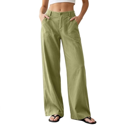 Pantalon en lin grande taille confortable pour en finir avec les ceintures