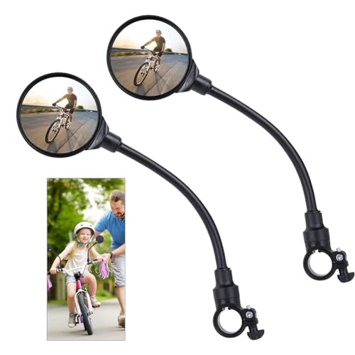 Bike Mirrors,360° Rotatable Bicycle Handlebar Mirrors,Wide Angle Rear View Mirrors,Adjustable Bike Mirrors,1 Pair - Image 4