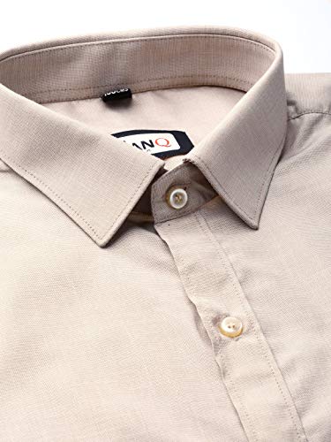 Image of MANQ Men's Regular Fit Cotton Formal Shirt, Full Sleeves, Spread Collar, Button-Down, Office, Business & Casual Wear