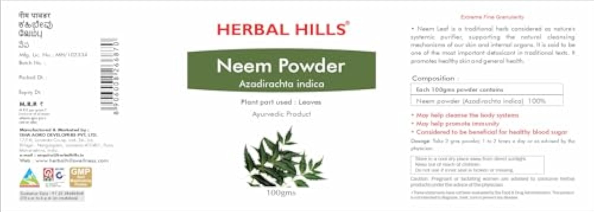 Organic Neem Powder, Natural Detoxification