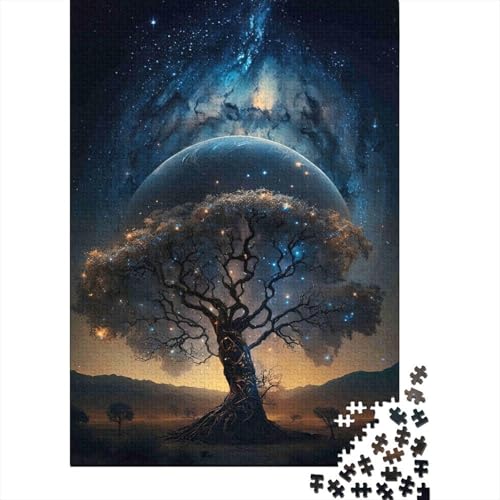 Puzzles de 1000 piezas para adultos con diseño de noche estrellada y galaxia