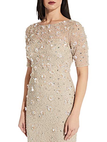 Image of Adrianna Papell Womens Beaded Cocktail Dress