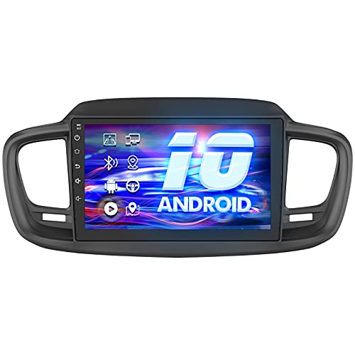 j Junsun Android 10 Car Radio for Kia Sorento 2015-2019 10 inch HD1080P Touch Screen with WiFi GPS Navigation Built-in DSP Bluetooth Supports Full RCA Output Rear Camera OBD Carplay