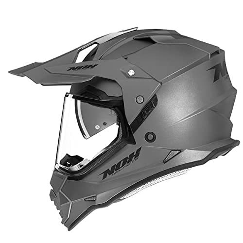 Casque Cross Double Écran NOX N312 Titanium Mat M 57-58
