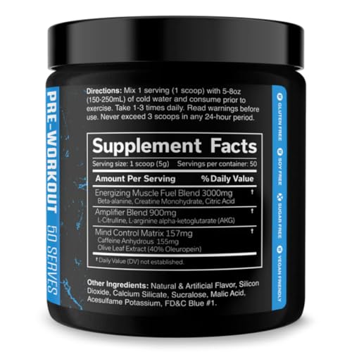 JNX Sports/Cobra Labs The Curse ! Pre Workout Powder 250g 50 Servings (Blue Raspberry) - Image 3