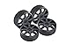 Delrin Front+Rear Drift Rims (8-Poles) For Team Losi 1/24 Micro SCT - 4Pc Set Black