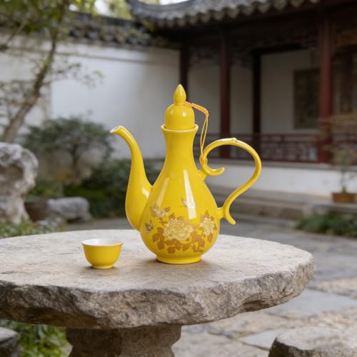 Juego de sake de cerámica japonesa tradicional para servir bebidas calientes 4