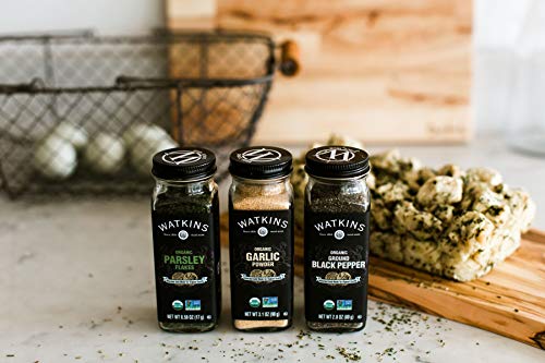Image of Watkins Gourmet Organic Spice Jar, Garlic Powder, 3.1 Ounce Jar, 3 Count