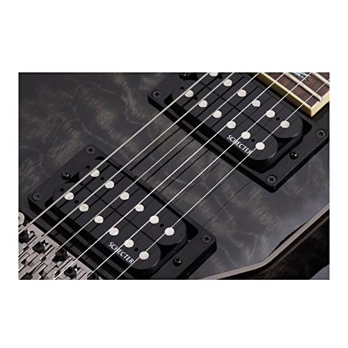 Image of Schecter Guitar Research Omen Extreme-6 Fr Electric Guitar - See-Thru Black - Satinwood